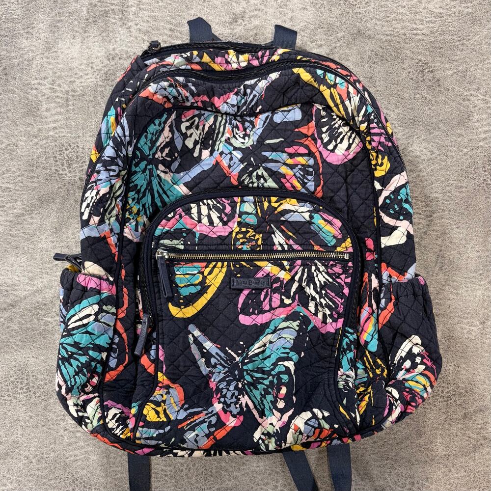 Very Bradley Quilted Navy Backpack